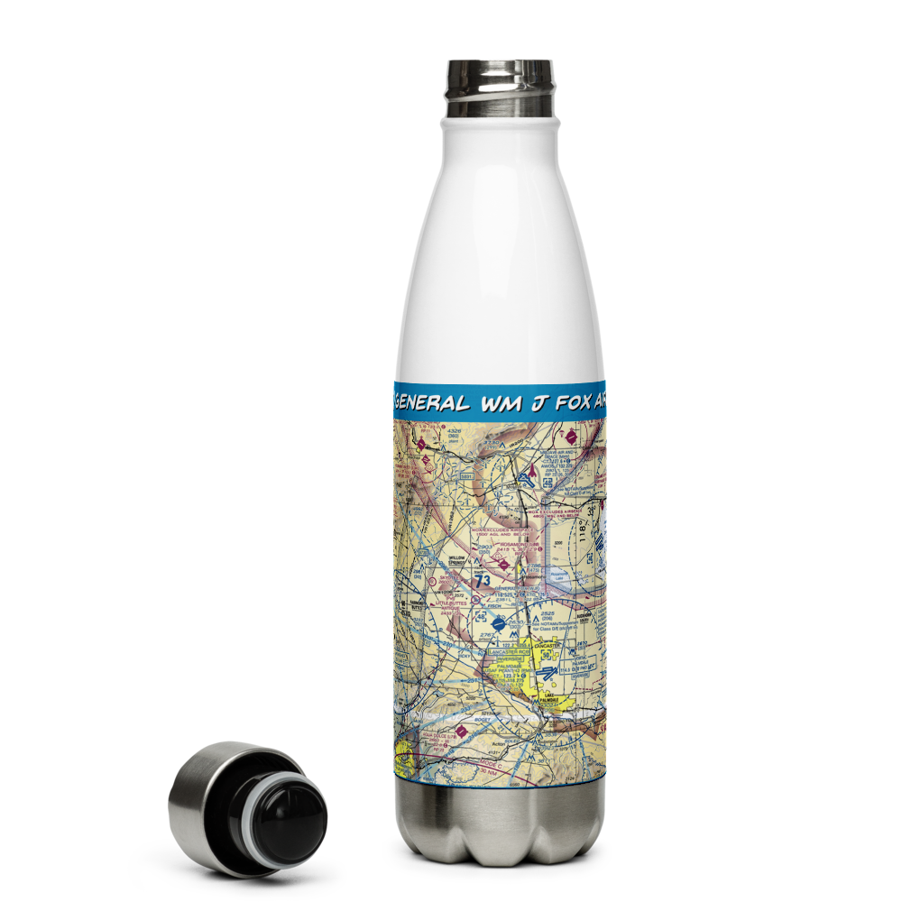 General WM J Fox Airfield (WJF) VFR Sectional Water Bottle 