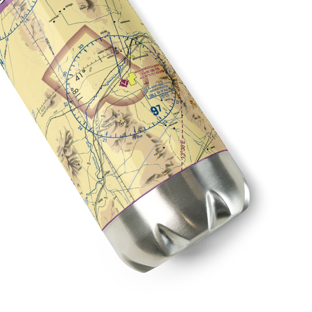 Winnemucca Municipal Airport (WMC) VFR Sectional Water Bottle 