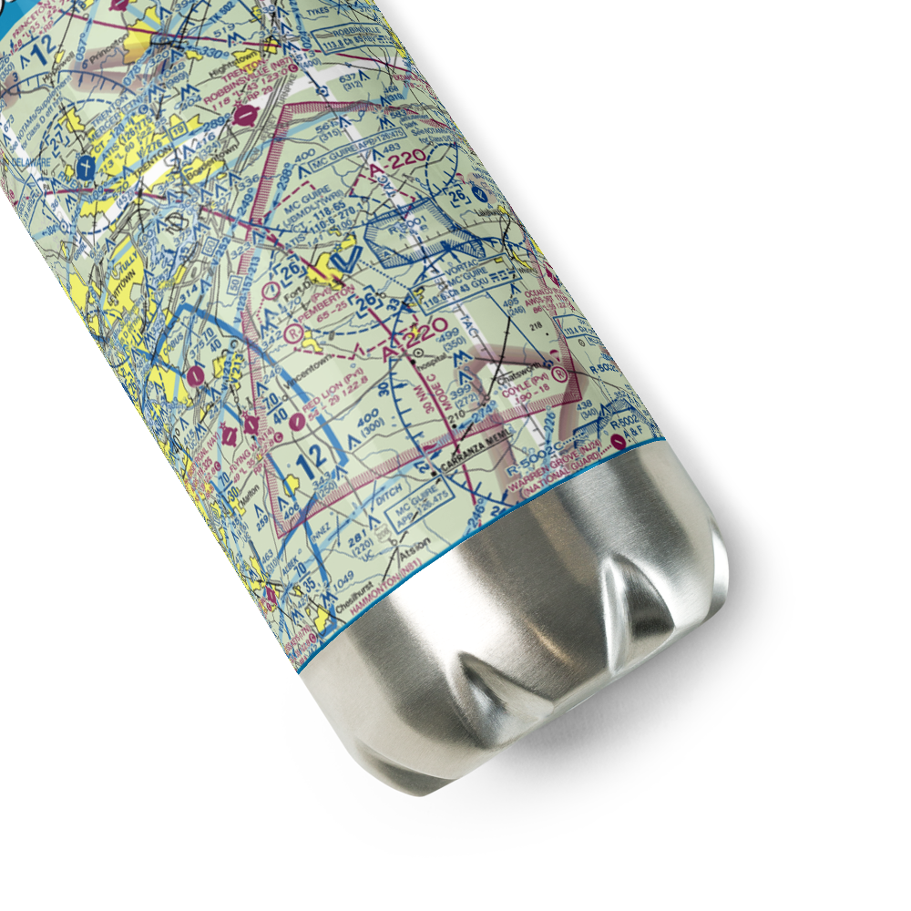Mc Guire Air Force Base (WRI) VFR Sectional Water Bottle 