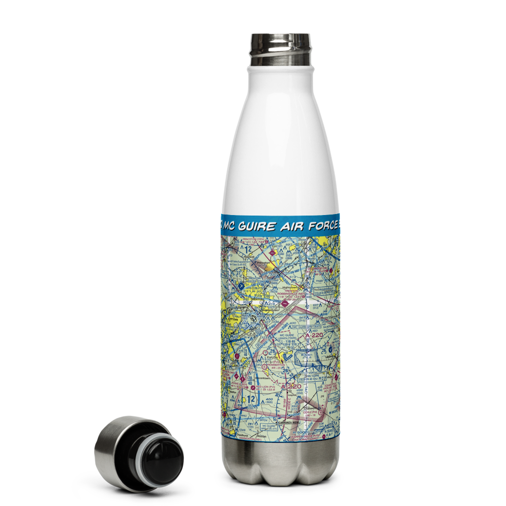Mc Guire Air Force Base (WRI) VFR Sectional Water Bottle 