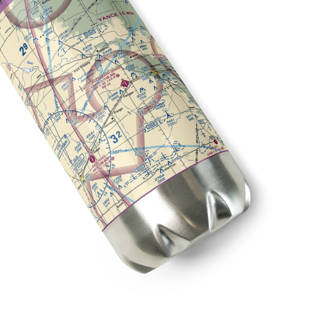 West Woodward Airport (WWR) VFR Sectional Water Bottle 
