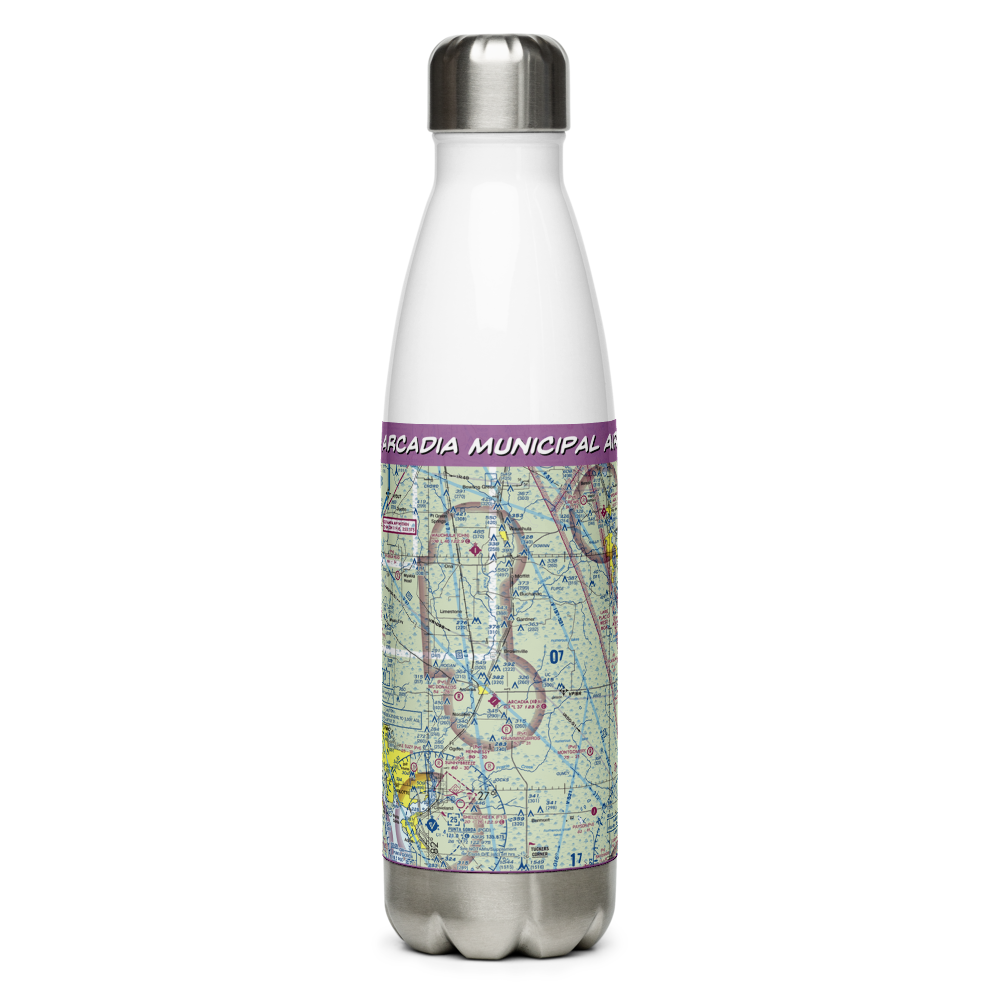 Arcadia Municipal Airport (X06) VFR Sectional Water Bottle 