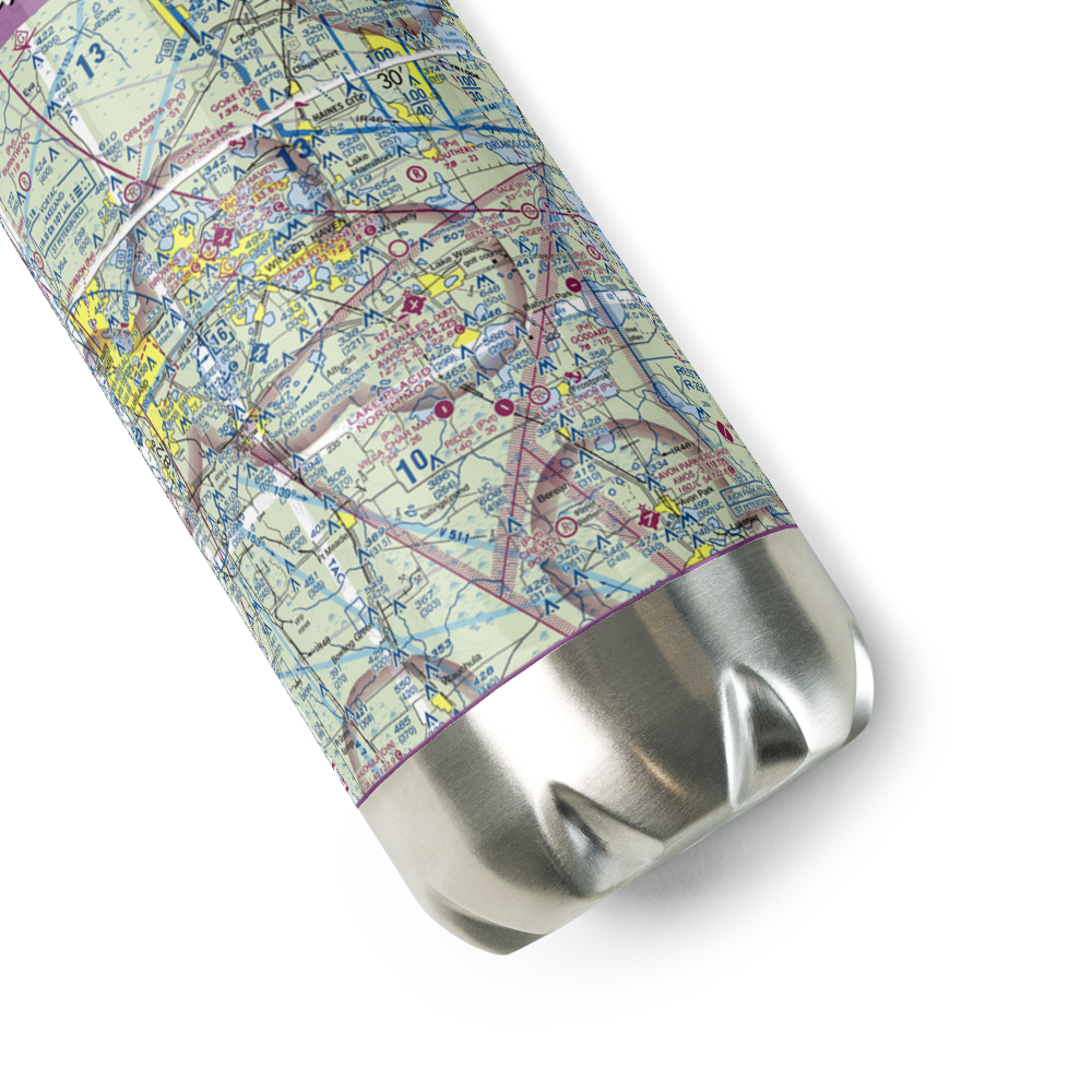 Lake Wales Municipal Airport (X07) VFR Sectional Water Bottle 