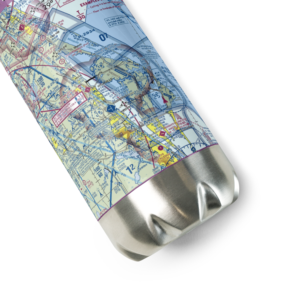Arthur Dunn Air Park (X21) VFR Sectional Water Bottle 