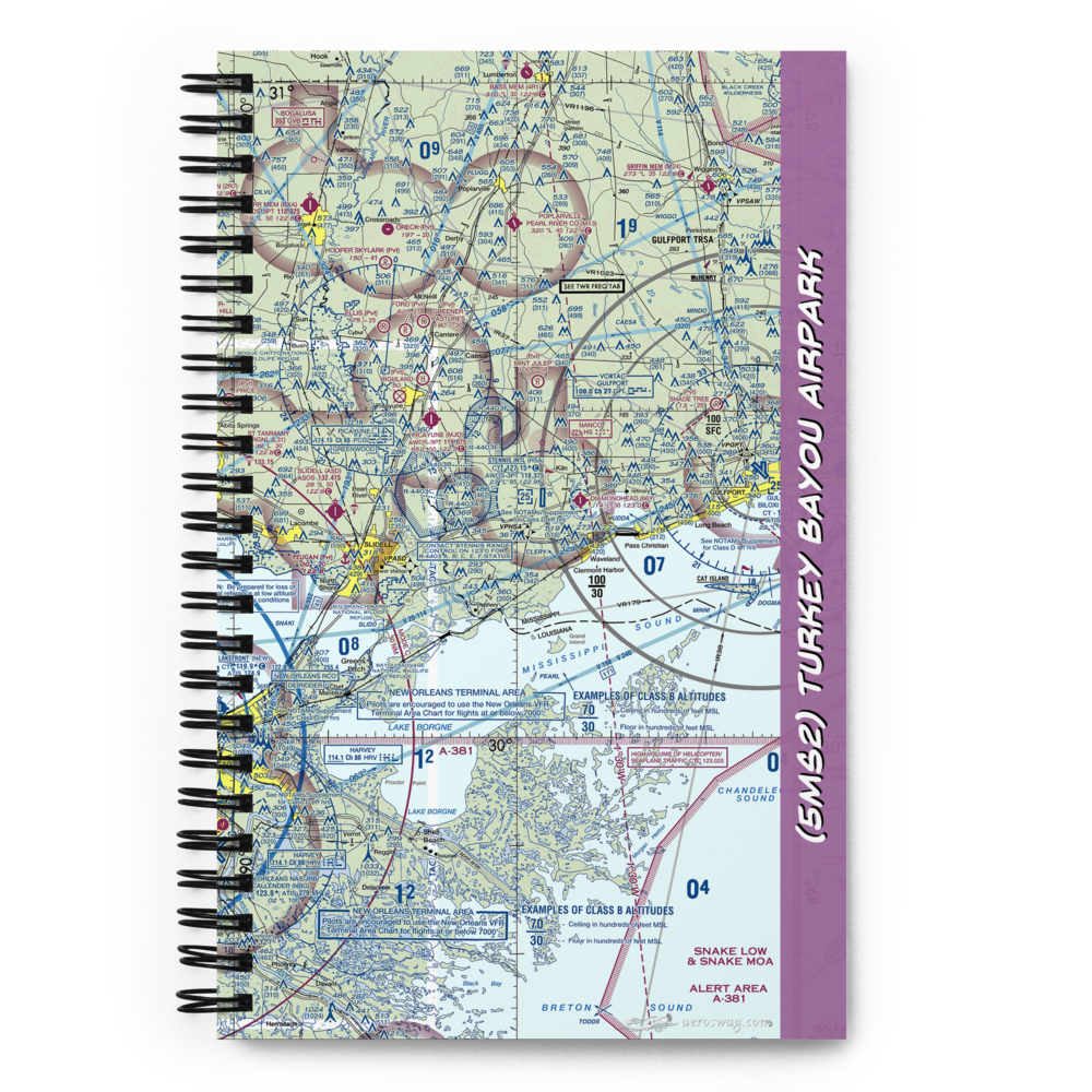 Turkey Bayou Airpark (5MS2) VFR Sectional Notebook 