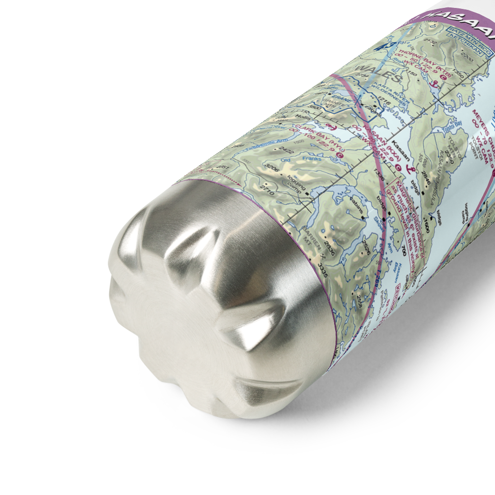 Kasaan Seaplane Base (KXA) VFR Sectional Water Bottle 