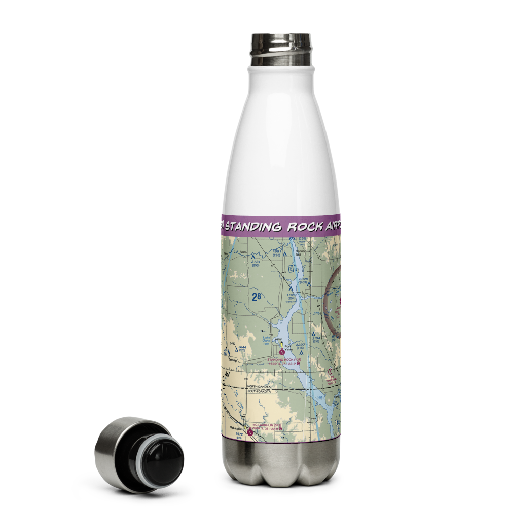 Standing Rock Airport (Y27) VFR Sectional Water Bottle 