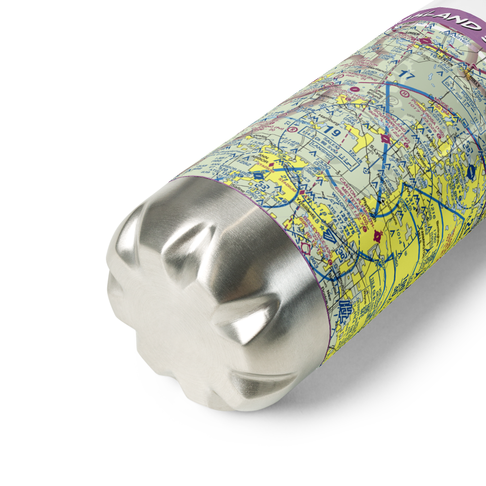 Oakland Southwest Airport (Y47) VFR Sectional Water Bottle 