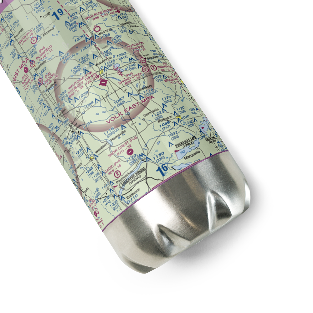 Wautoma Municipal Airport (Y50) VFR Sectional Water Bottle 