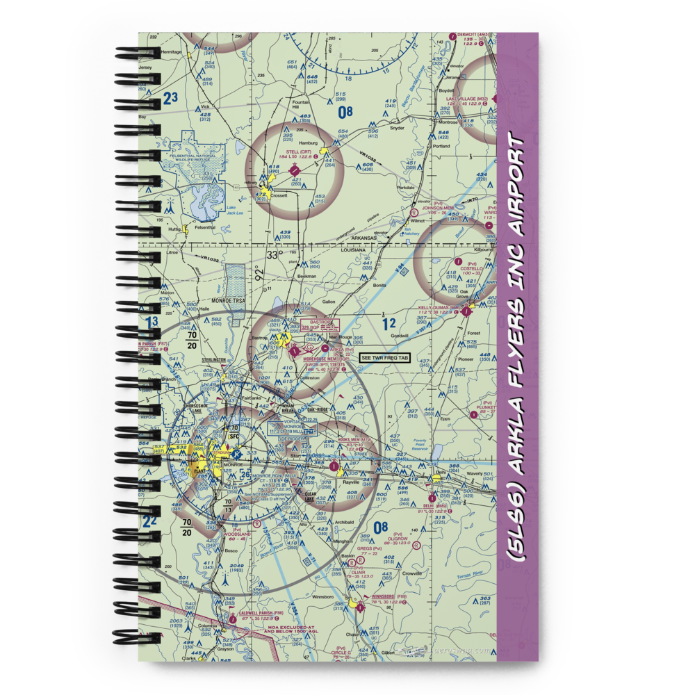 Arkla Flyers Inc Airport (5LS6) VFR Sectional Notebook 
