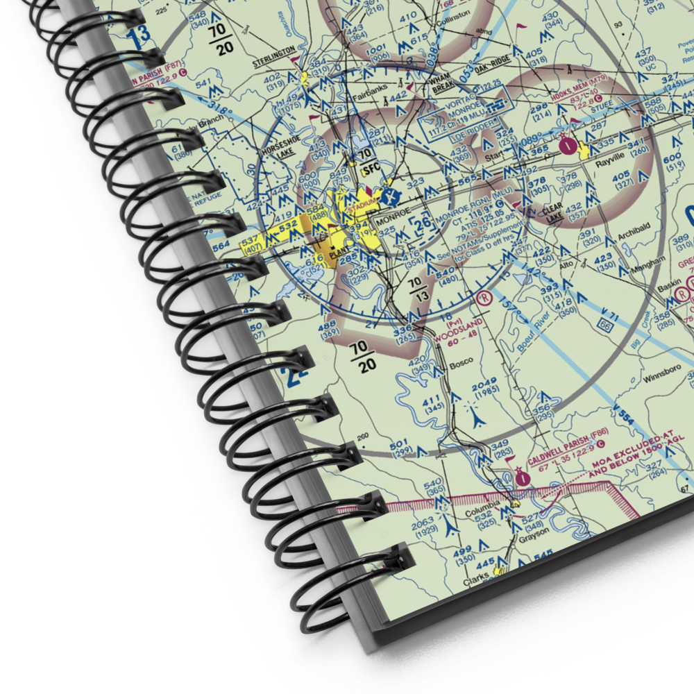Arkla Flyers Inc Airport (5LS6) VFR Sectional Notebook 