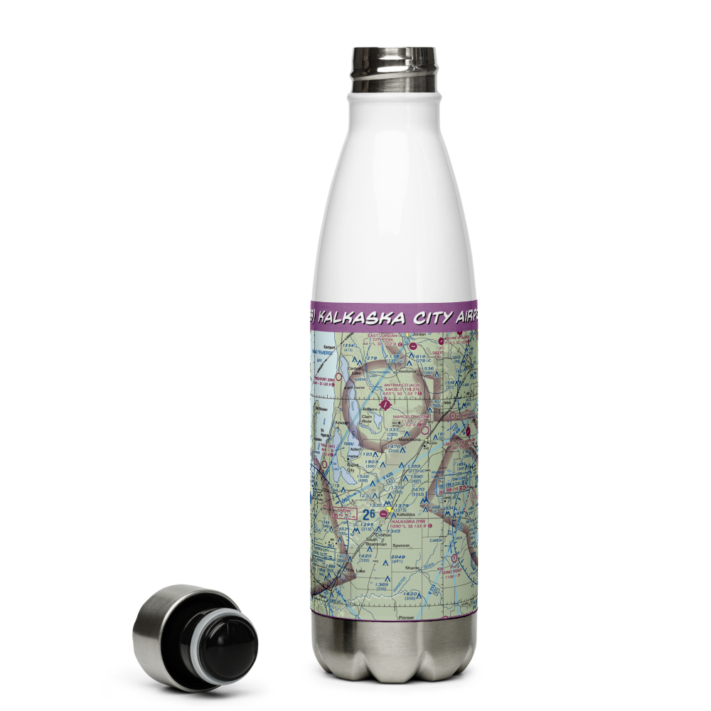 Kalkaska City Airport (Y89) VFR Sectional Water Bottle 