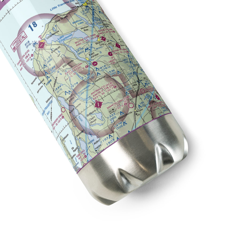 East Jordan City Airport (Y94) VFR Sectional Water Bottle 