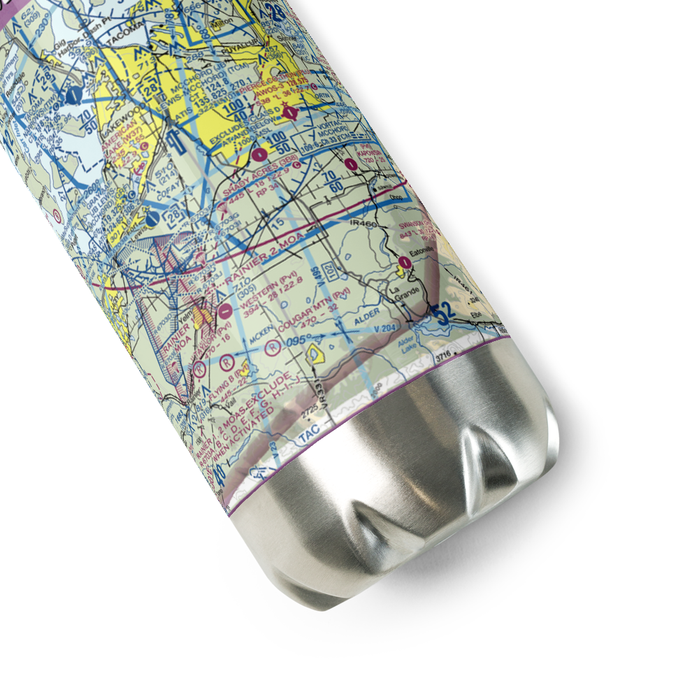 Pacemaker Landing Zone Airport (KZ10) VFR Sectional Water Bottle 
