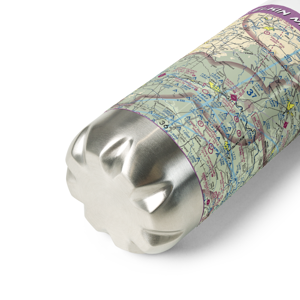 Elkin Municipal Airport (ZEF) VFR Sectional Water Bottle 