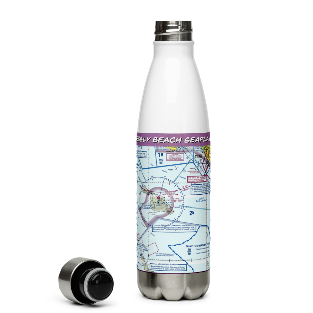 Pebbly Beach Seaplane Base (L11) VFR Sectional Water Bottle 
