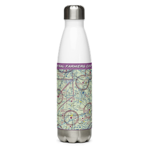 Central Farmers Coop Airport (LA25) VFR Sectional Water Bottle