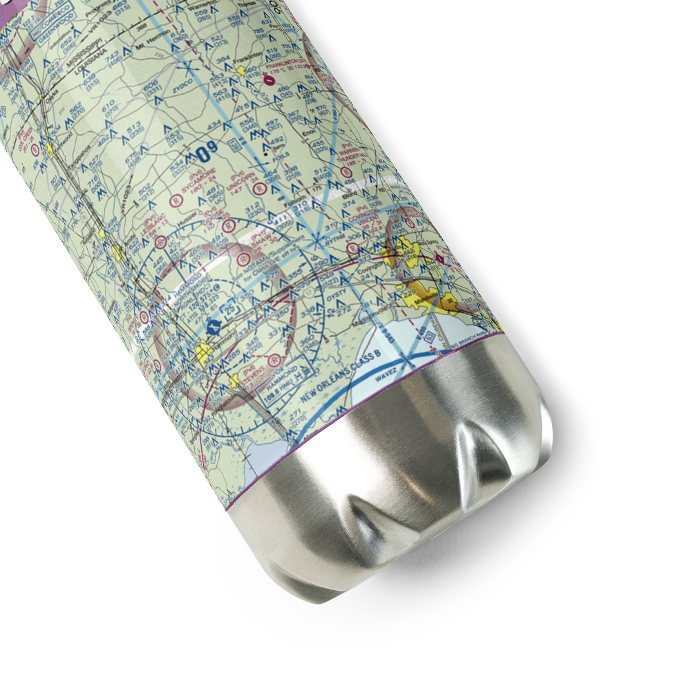 Unicorn Airport (LA26) VFR Sectional Water Bottle 