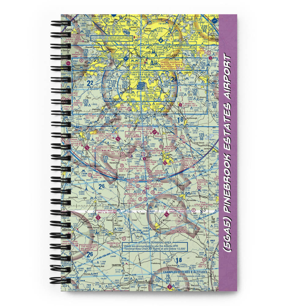 Pinebrook Estates Airport (5GA5) VFR Sectional Notebook 