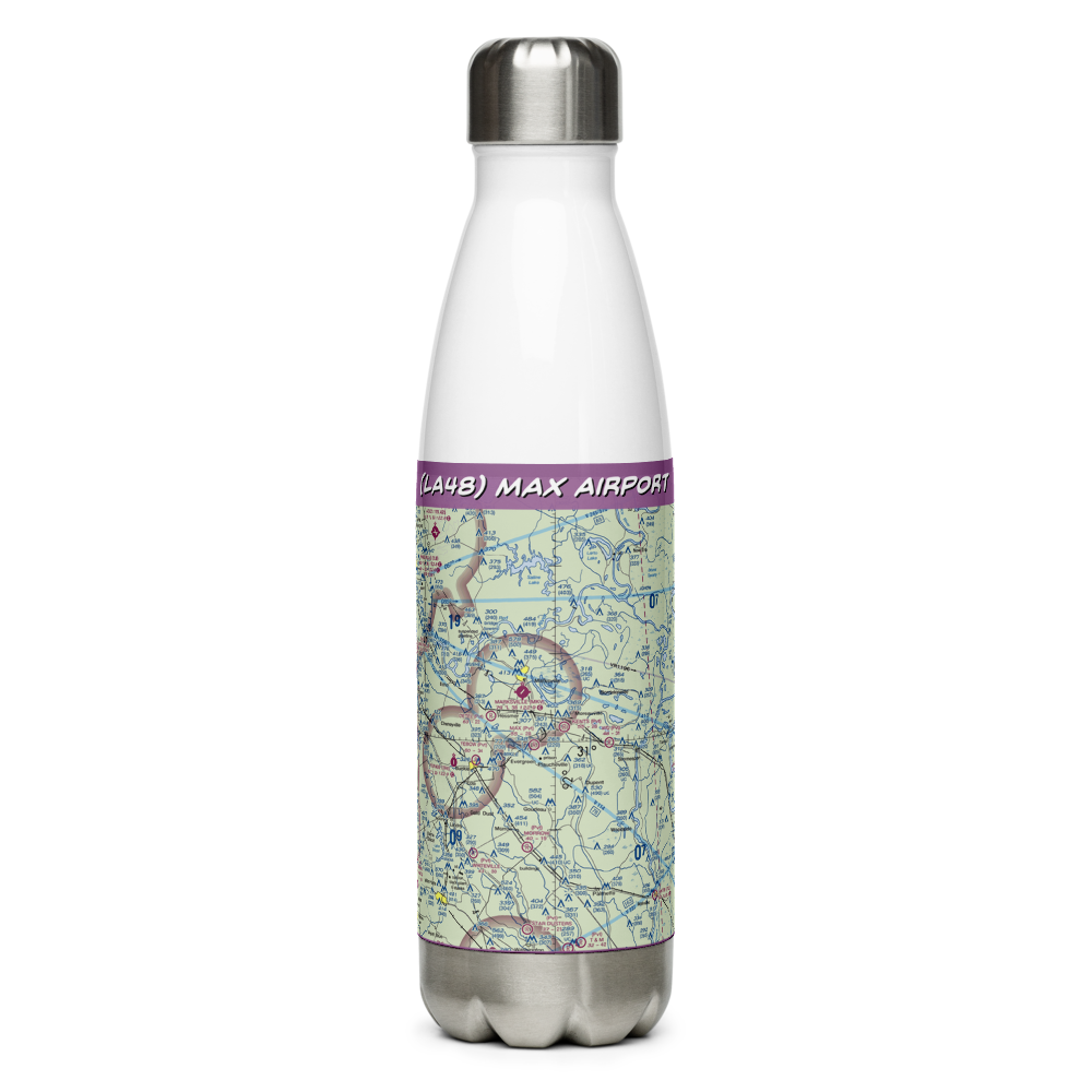 Max Airport (LA48) VFR Sectional Water Bottle 