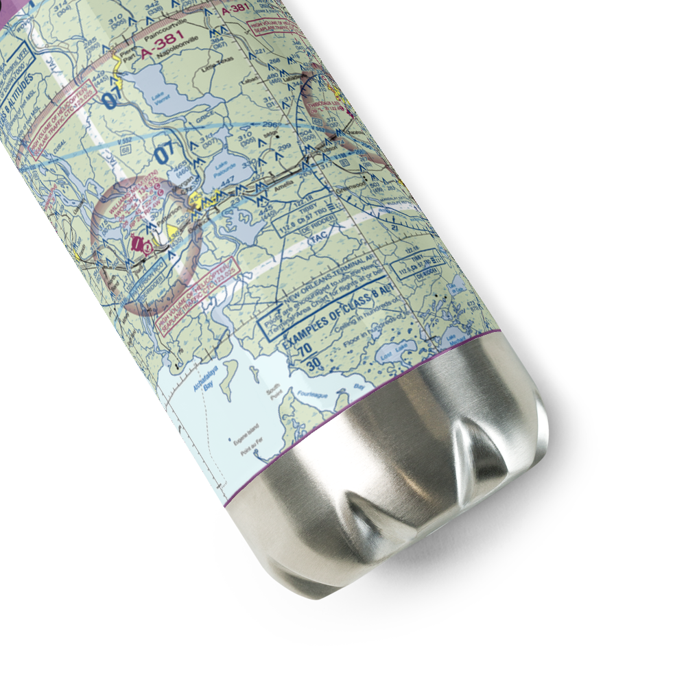 Bayou Boeuf Seaplane Base (LA64) VFR Sectional Water Bottle 