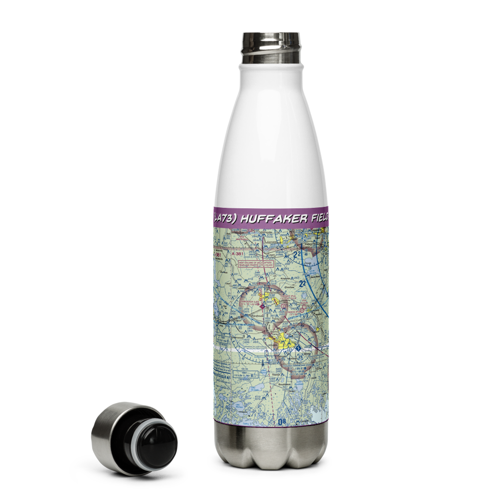 Huffaker Field (LA73) VFR Sectional Water Bottle 