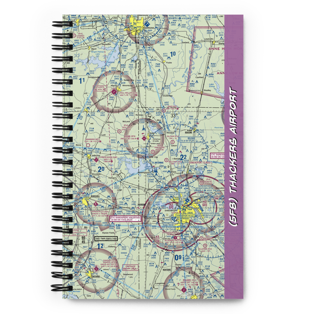 Thackers Airport (5F8) VFR Sectional Notebook 