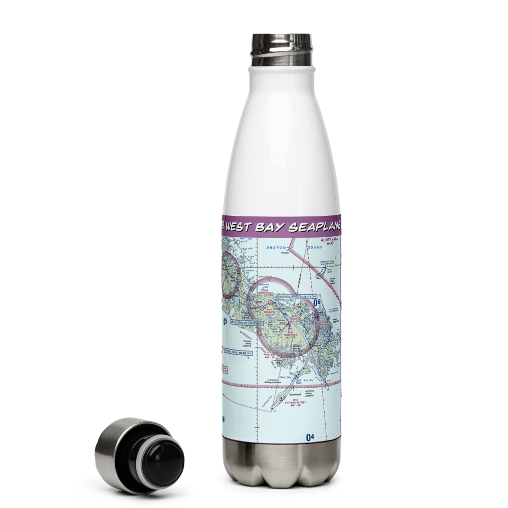 West Bay Seaplane Base (LA98) VFR Sectional Water Bottle 