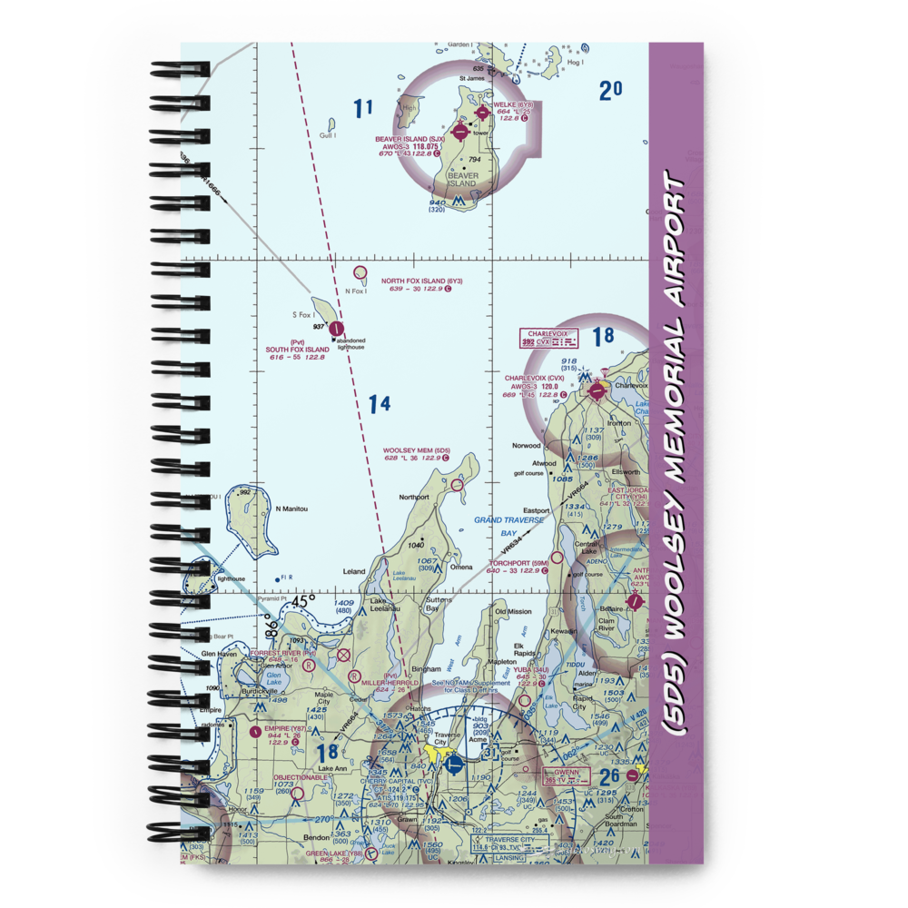 Woolsey Memorial Airport (5D5) VFR Sectional Notebook 