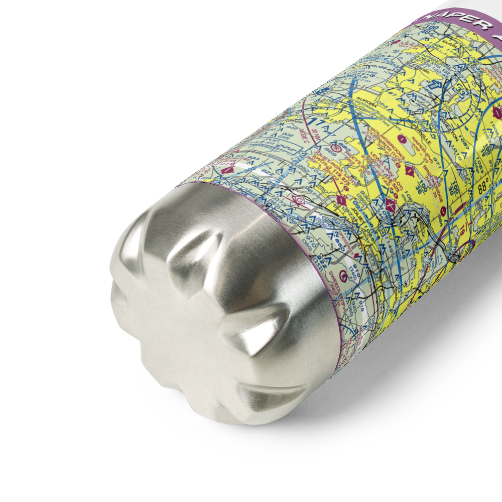 Naper Aero Club Airport (LL10) VFR Sectional Water Bottle 