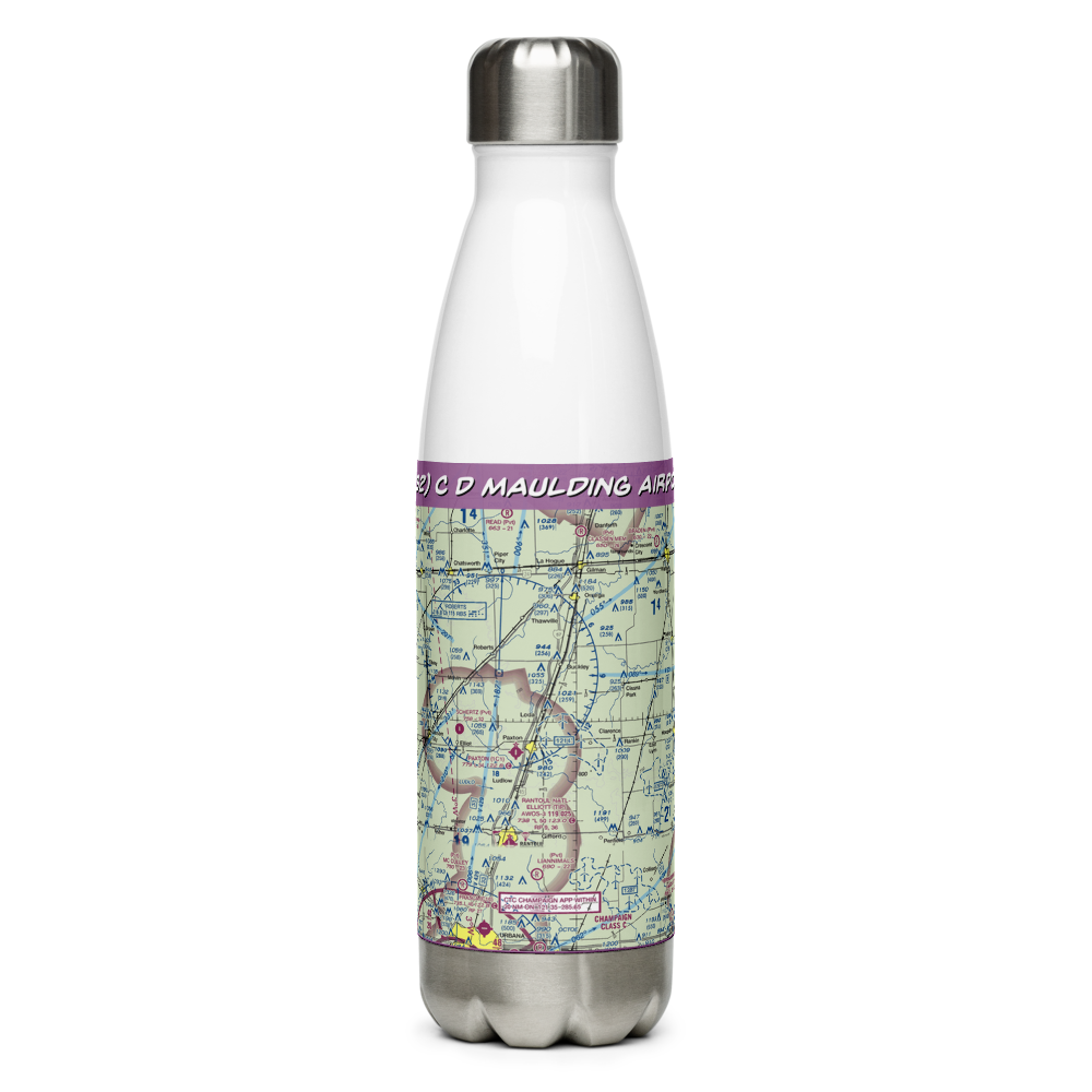 C D Maulding Airport (LL32) VFR Sectional Water Bottle 