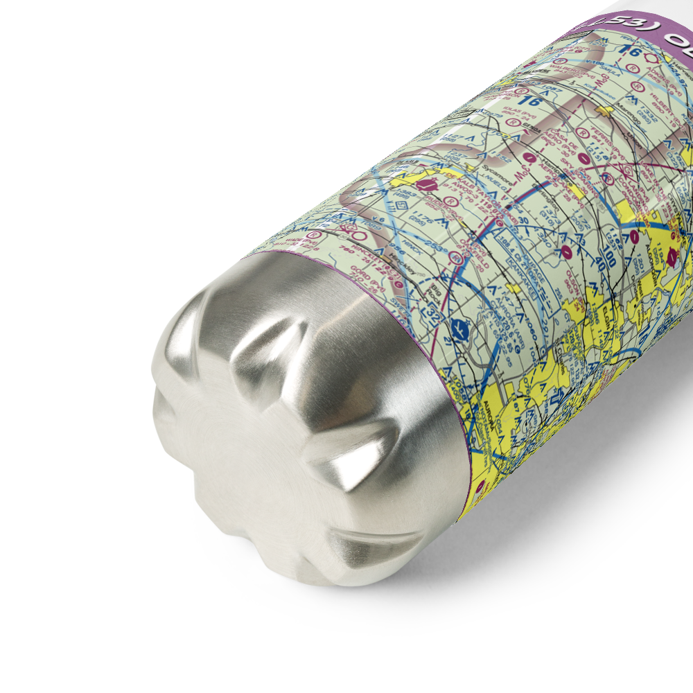Olson Airport (LL53) VFR Sectional Water Bottle 