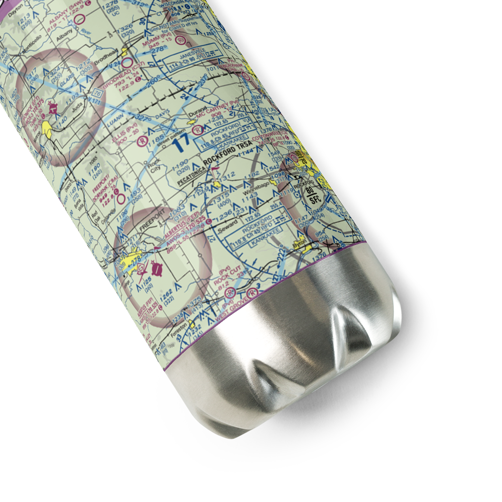 Chester Wyss Airport (LL75) VFR Sectional Water Bottle 