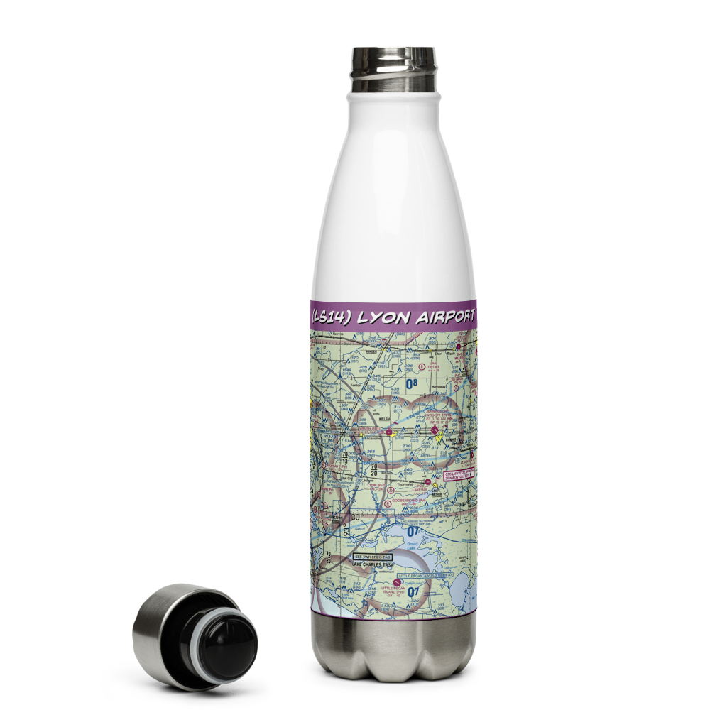 Lyon Airport (LS14) VFR Sectional Water Bottle 