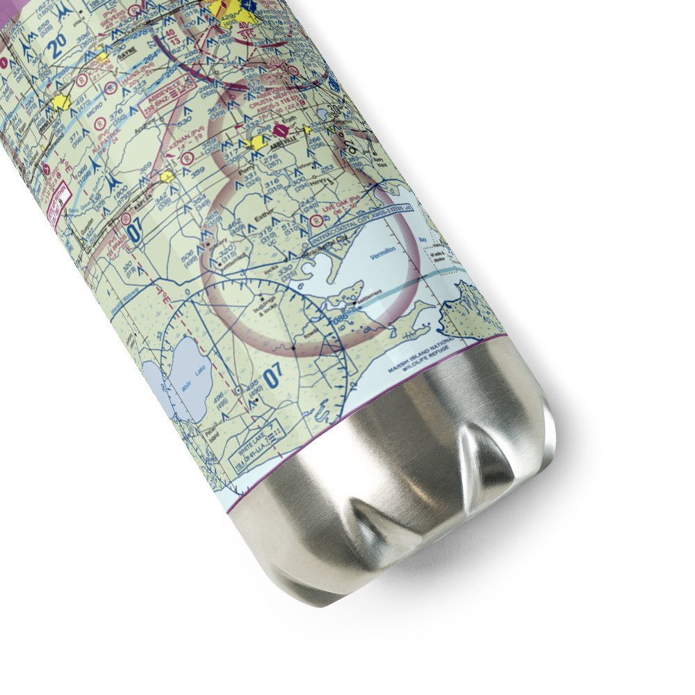 Ken Guidry Nr 1 Airport (LS68) VFR Sectional Water Bottle 