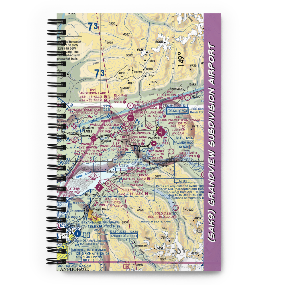 Grandview Subdivision Airport (5AK9) VFR Sectional Notebook 