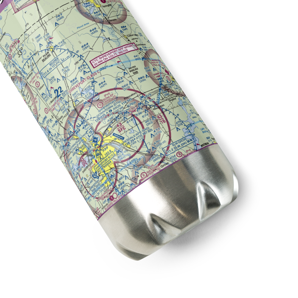 L J Earnest Airport (LS69) VFR Sectional Water Bottle 