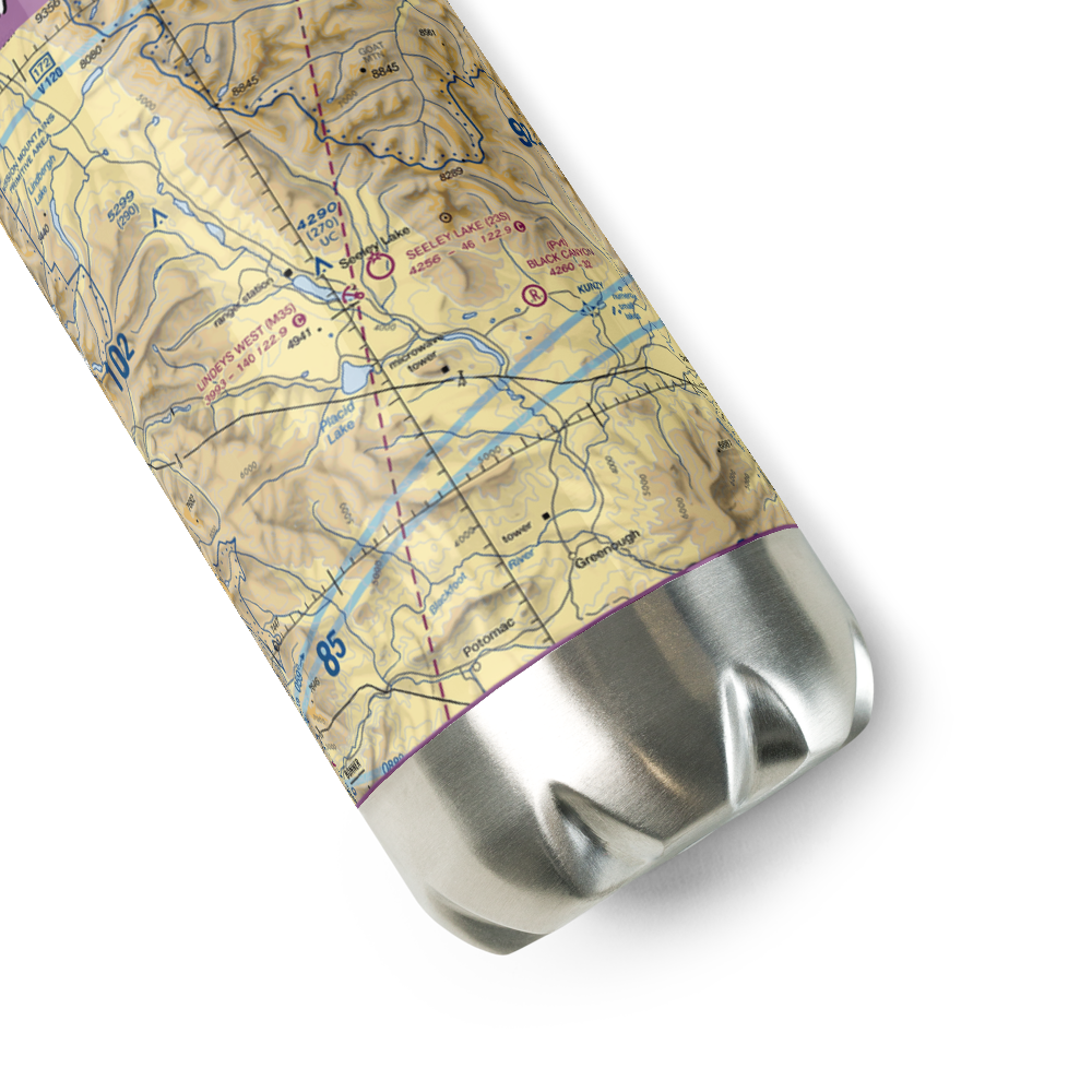 Lindey's Landing West Seaplane Base (M35) VFR Sectional Water Bottle 