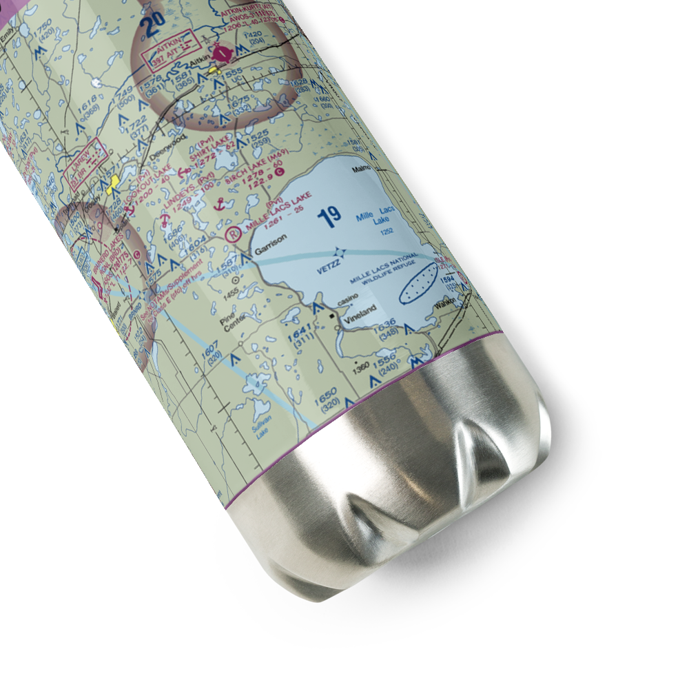 Birch Lake Seaplane Base (M69) VFR Sectional Water Bottle 