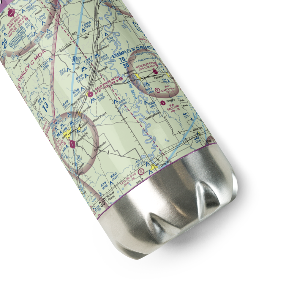 Bald Knob Municipal Airport (M74) VFR Sectional Water Bottle 