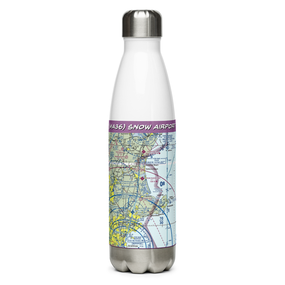 Snow Airport (MA36) VFR Sectional Water Bottle 
