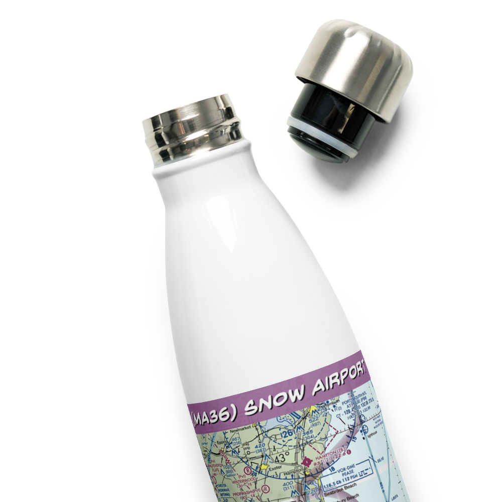 Snow Airport (MA36) VFR Sectional Water Bottle 