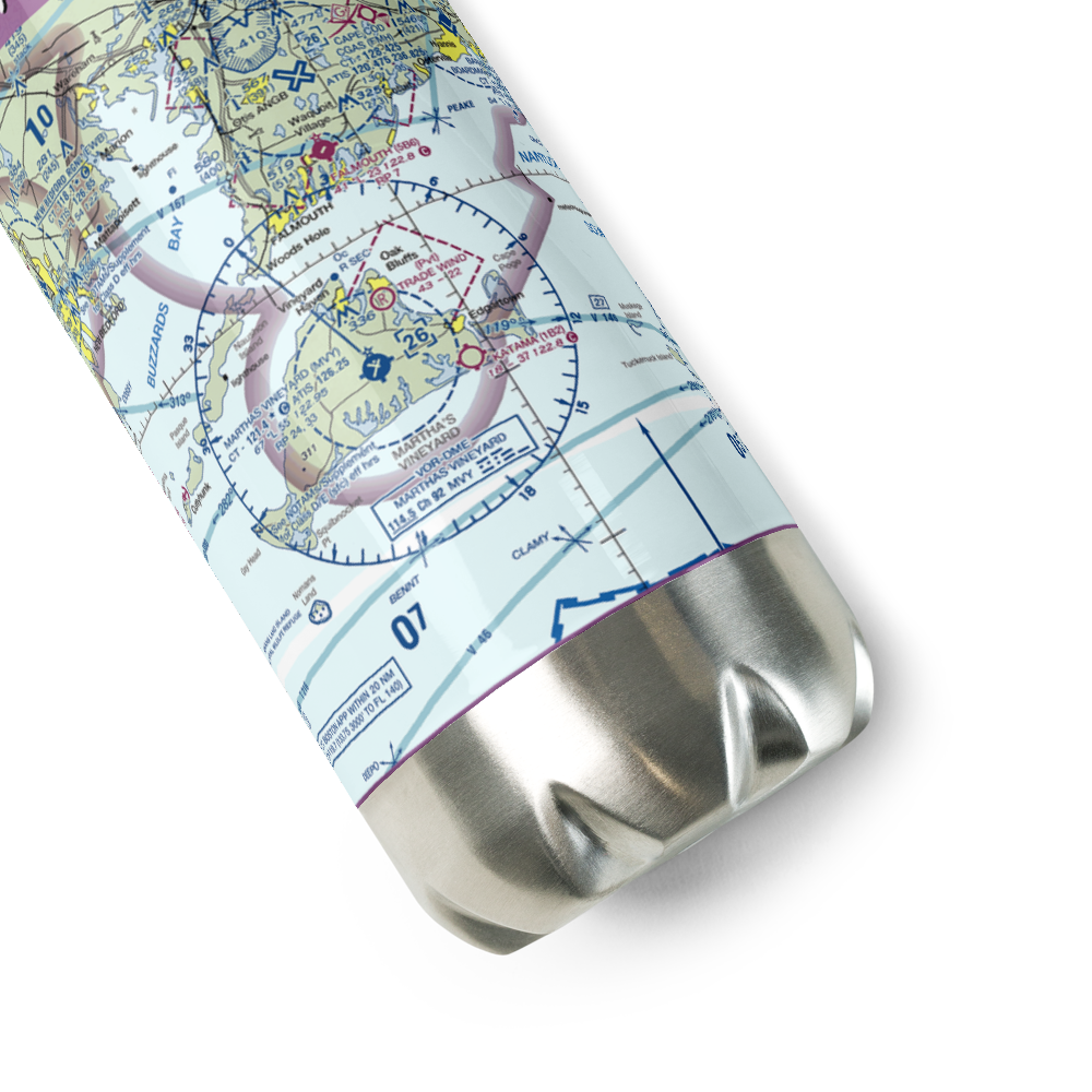 Trade Wind Airport (MA44) VFR Sectional Water Bottle 