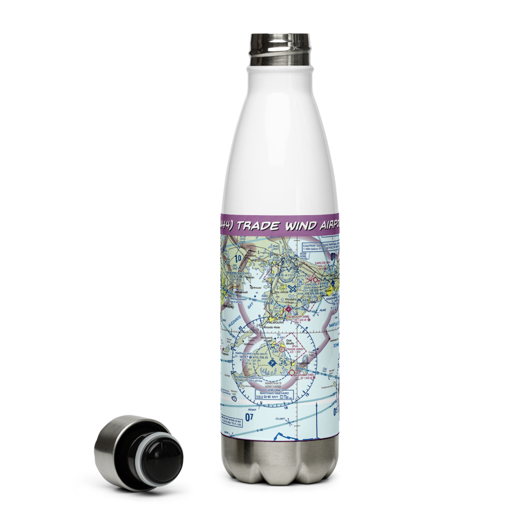 Trade Wind Airport (MA44) VFR Sectional Water Bottle 