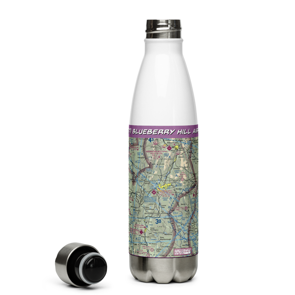 Blueberry Hill Airport (MA77) VFR Sectional Water Bottle 