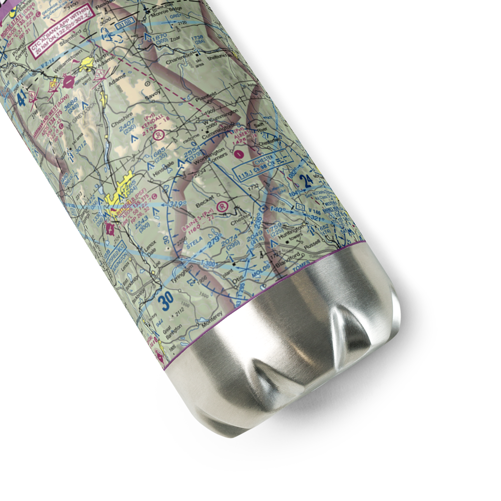Kendalls Lndg Area Airport (MA86) VFR Sectional Water Bottle 