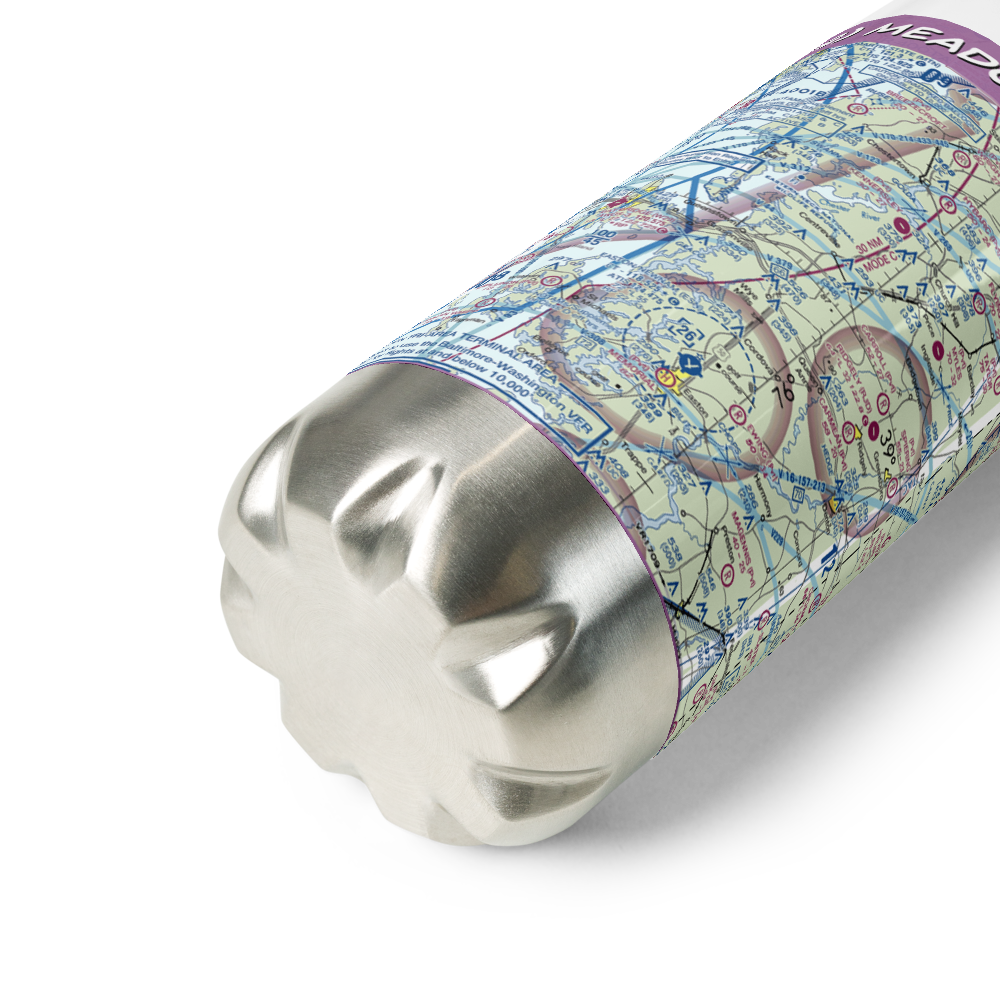Meadow Brook Airport (MD09) VFR Sectional Water Bottle 