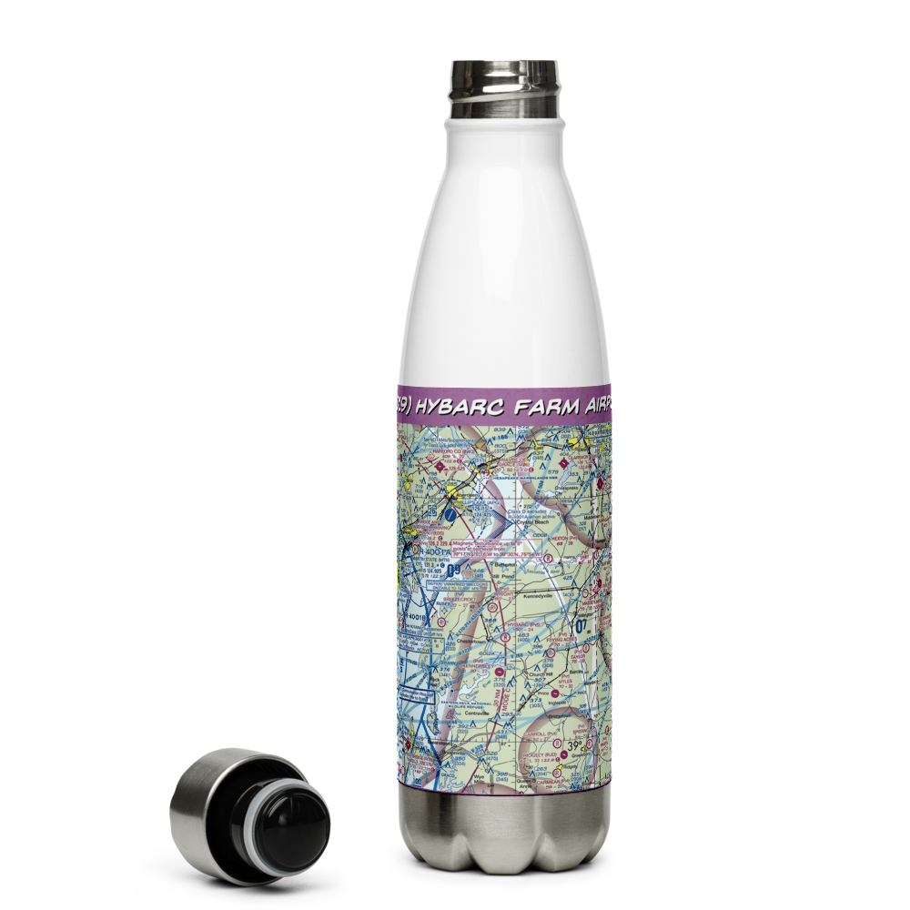 Hybarc Farm Airport (MD19) VFR Sectional Water Bottle 