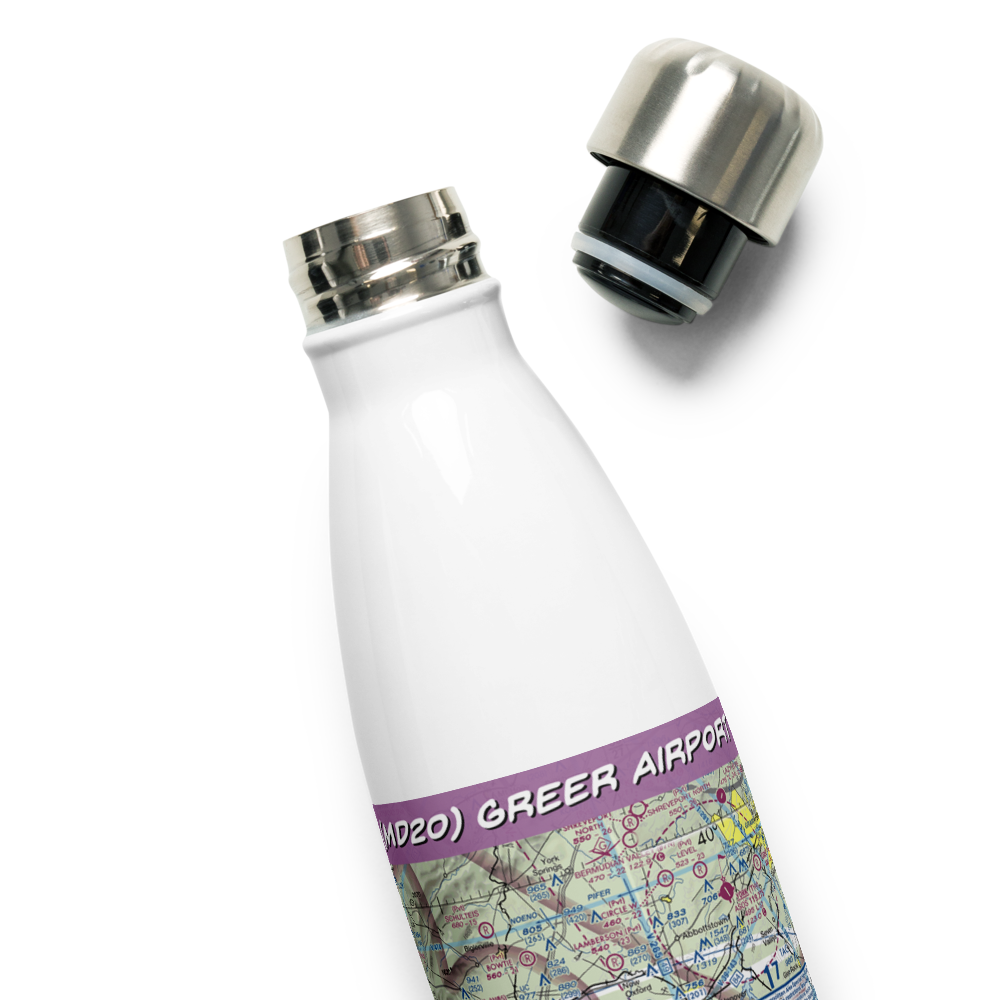 Greer Airport (MD20) VFR Sectional Water Bottle 