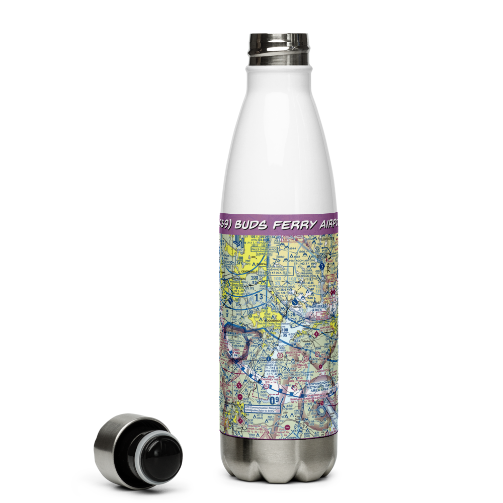Buds Ferry Airport (MD39) VFR Sectional Water Bottle 